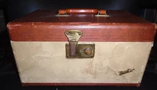 VINTAGE 1940'S VACATIONER OVERNIGHT TRAIN CASE LUGGAGE PIECE NO KEY