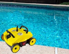Above-Ground Stinger Robotic Swimming Pool Cleaner w/ Power Supply