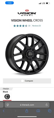 Vision 426h7768mb40 17 X 7.5 Rims And Vantage Touring AS 12424 225/65R17 Tires