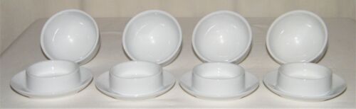 Superschönes Vintage Set (4) Marke "HOME" INDIVIDUELLES PORZELLAN GEWÖLBTE BUTTER weiß - Bild 3 von 5