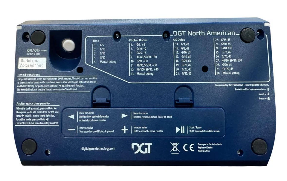 Reloj de ajedrez digital norteamericano DGT versión mejorada Foto 4 de 4