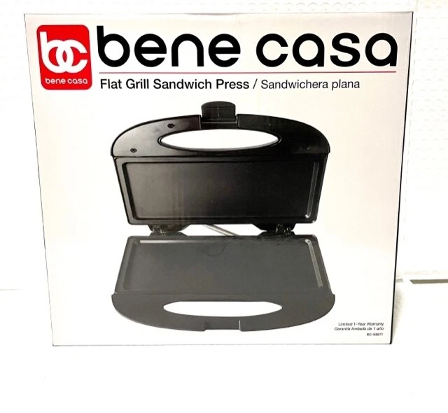 Flat Grill Sandwich Press/sandwichera Plana Bene Casa Black
Opens in a new window or tab