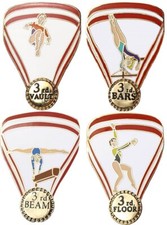 NEW 3rd Place Gymnastics Event Pins - Vault, Bars, Beam, Floor