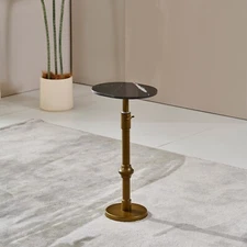 Ambience Tea Table Mini Vintage Style Oval Tea Table Adjustable Height Tea Table