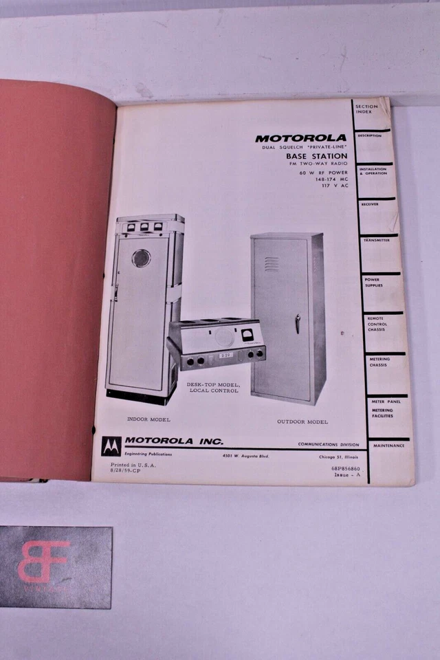 Dos manuales de instrucciones Motorola Dual Squelch y Consola Base Station MN351 Foto 4 de 4