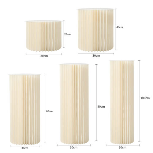 Paper Flower Cake Stand Plinth Table Pedestal Cylinder Wedding Centrepiece Decor - Picture 14 of 40