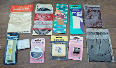 010 Vintage Faden Saum Klebeband Stoff/Leder Patch Ausbessern Stoff Tasche