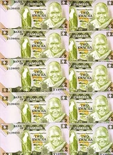 LOT Zambia, 10 x 2 Kwacha, ND (1980-1988), P-24 (24c), Sign. 7 UNC