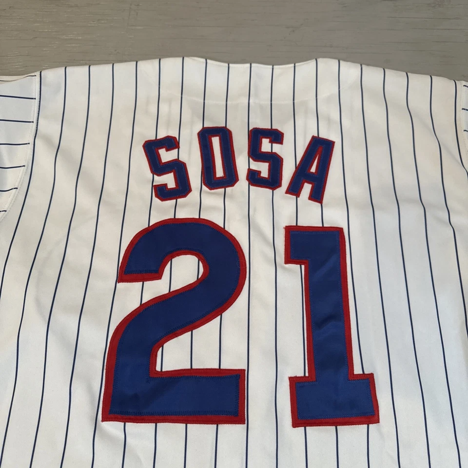 VTG Russell Athletic Diamond Collection Chicago Cubs Sammy Sosa #21 Jersey Sz 48 - Image 3 of 4