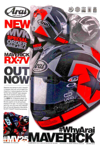 RARE COLLECTORS ITEM #ARAI RX-7 MOTORCYCLE HELMET - MAVERICK VINALES WINTER TEST - Picture 10 of 10