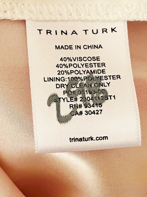 mi NWT Trina Turk Womens Cold Shoulder Top Solace Lace Raffled Blouse