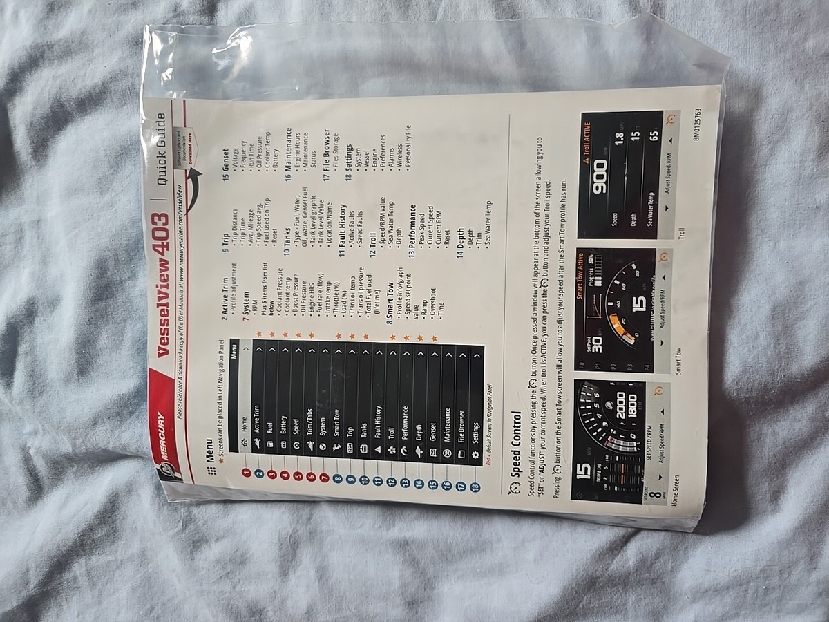 Mercury Marine Vessel View 8M0124498 403 Display Kit | eBay