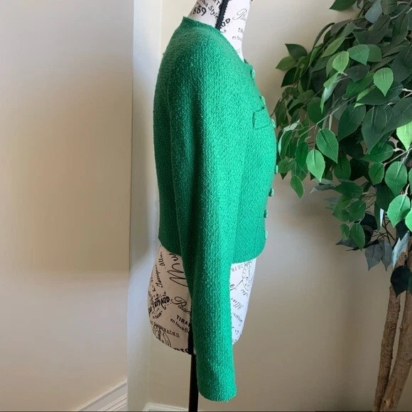 Blazer verde lana couture vintage Valentino taglia 4