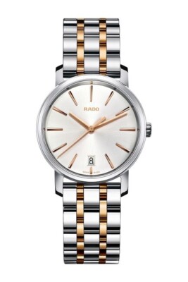 Rado Diamaster Black Dial Two-Tone SS Quartz Men's Watch