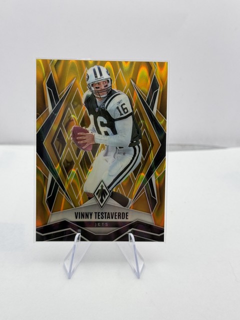 2025 Panini Phoenix - Vinny Testaverde #65 Jets Legend Gold #/10