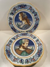 Coppia Piatti Ceramica Deruta Per Perugina