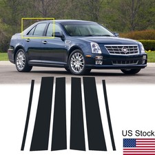6pcs Glossy Black Pillar Posts Door Trim Covers For Cadillac Devilledts 2000-11