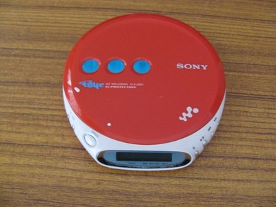Sony D-EJ360 CD Walkman Red Color Tested Great Working Condition