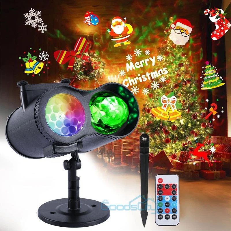 Luz Proyector LED Láser Navidad, 12 Patrones + Luces de Espectáculo de Onda 3D Paisaje Foto 2 de 4