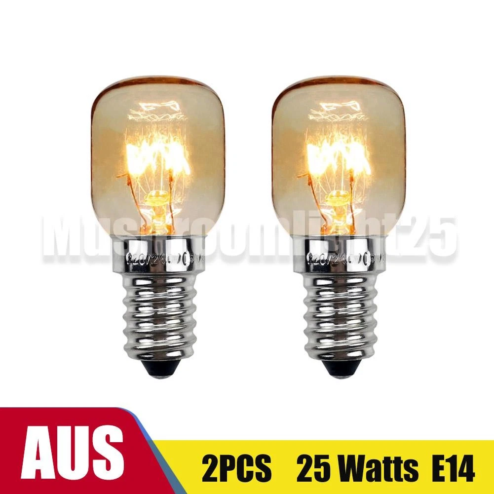2X Microwave Oven Lamp Globe Bulb Light Bulbs Heat Resisting 25W E14 Bulb