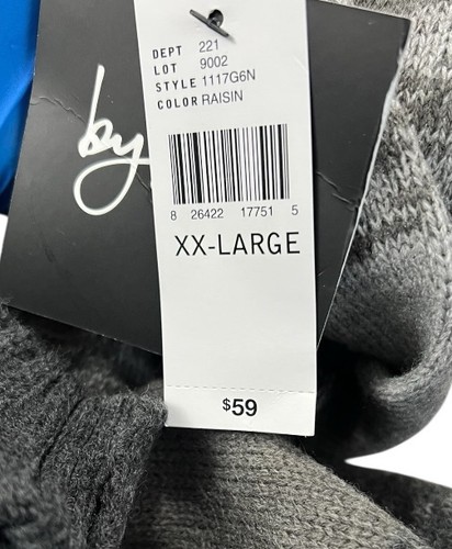 By & By Trendy Burgundy & Gray Long Sleeve Sweater Dress Size XXL Jr - Picture 9 of 13