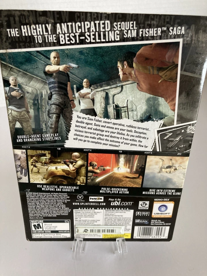 Tom Clancy's Splinter Cell: Double Agent (PC, 2006). Brand New Factory Sealed - Image 3 of 4