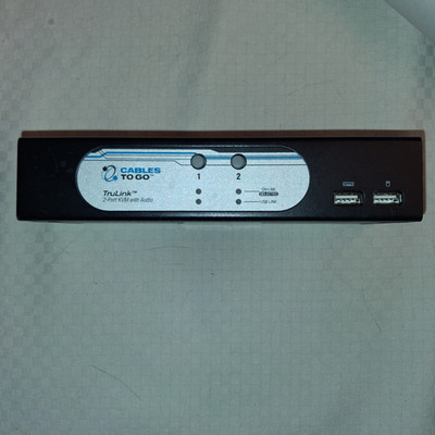 CABLESTOGO TRULINK 2-PORT DVI AND USB KVM W/AUDIO MODEL:52047 