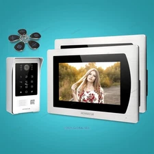 HOMSECUR 7" Wired Hands-free Video Door Entry Security Intercom with RFID Access