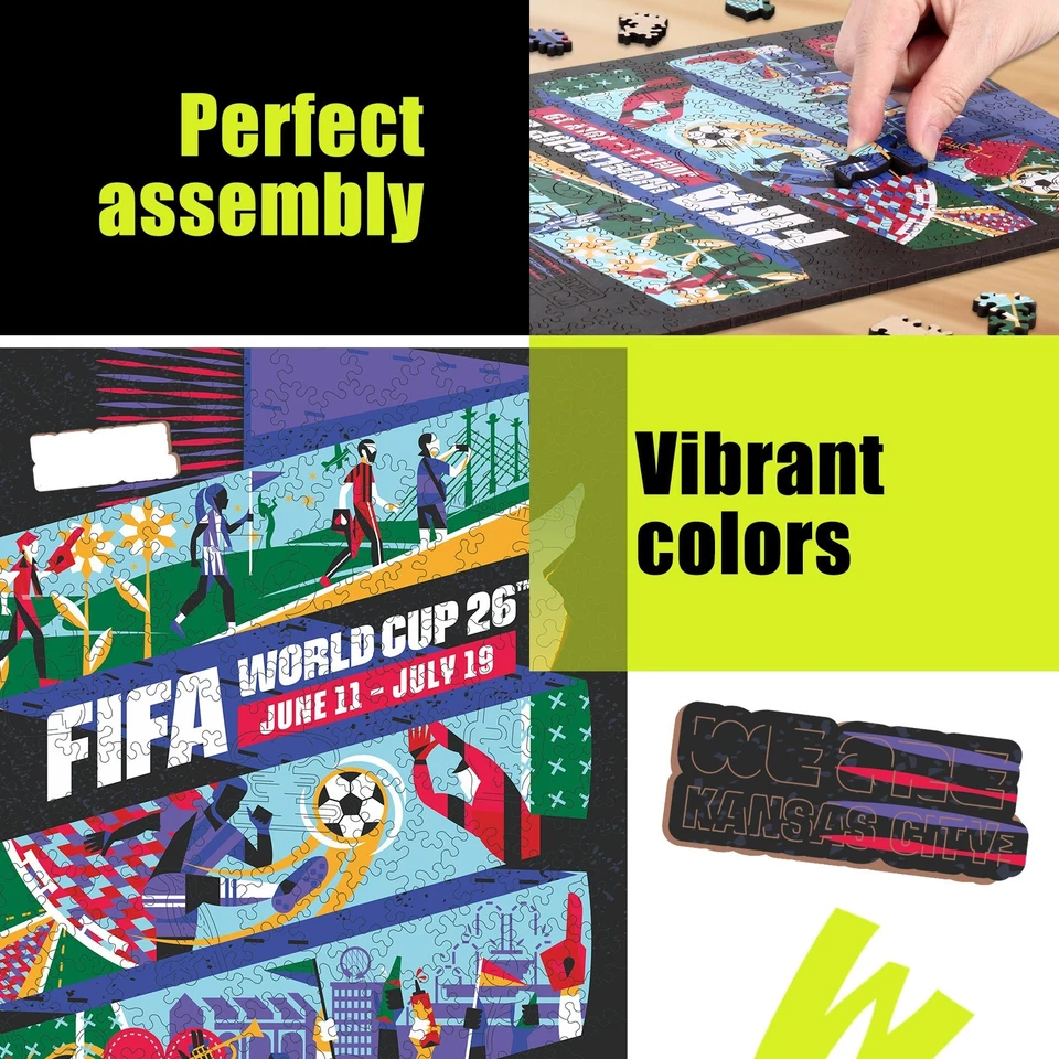 Rompecabezas de 200 piezas con licencia oficial Copa Mundial de la FIFA 26™ | Kansas City Arts Foto 3 de 4