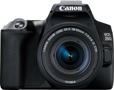 Canon EOS 250D (Rebel SL3) DSLR Camera w/ 18-55mm IS STM Lens