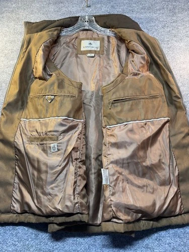 Rainforest Men’s Quilted Microsuede Zip-Front Vest. Medium, Gorpcore image 2