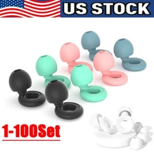 NEW Reusable Silicone Ear Plugs Noise Blocking Earplugs For Sleep, Study & Work