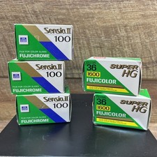 3 Rolls - Sensia 100 2 Rolls - Super HG 35mm 36 Exp. Slide Film Expired 2002