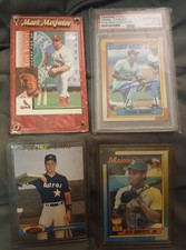 4 CASED BASEBALL CARDS/BAGWELL RC,  FRANK THOMAS AUTO ROOKIE ENCASED BY PSA, ETC