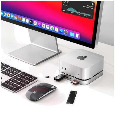 Versatile Mac Mini 2024 Docking Station with SD/TF Slots