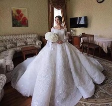Customized Luxury Ball Gown Wedding Dresses Women 2026 Elegant Sequins Long