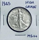 1945🇺🇸Sharp Walking Liberty Half Dollar Sharp Details Brilliantly Uncirculated