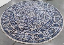 NAVY / LIGHT GREY 6'-7" x 6'-7" Flaw in Rug, Reduced Price 1172787276 BNT832M-7R