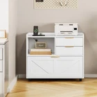 Lateral File Cabinets Printer Stand w/ Charging Station 31.5"L x 13.8"W x 24.4"H