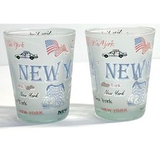 2 pcs/Set New York 2.5" Shot Glasses Collectible Souvenir Gift-New York