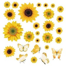 Peel and Stick Wall Decals Decorations for Bedroom, Kitchen, Sunflower