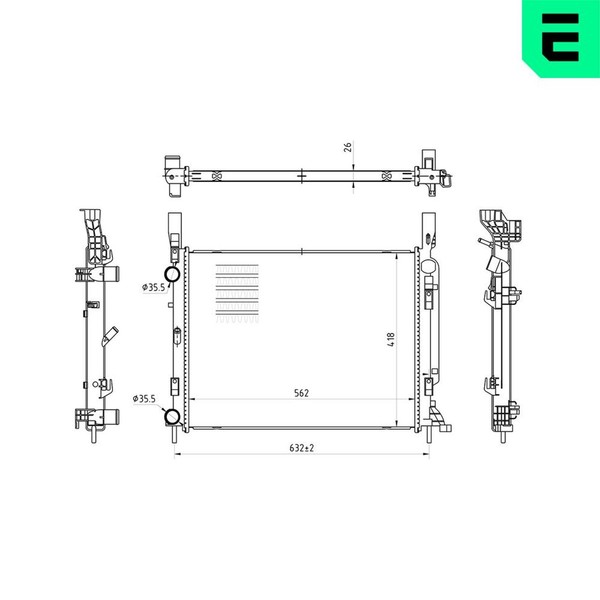ERA MotorküHler WasserküHler 673185 FüR Mercedes Citan Tourer W415 Mixto Double-image