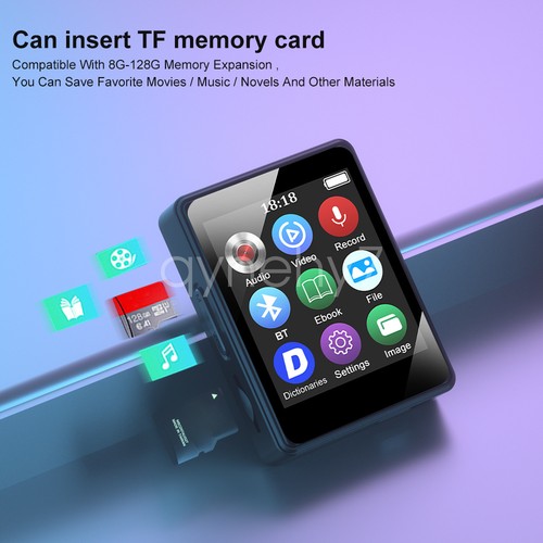 Support 128GB Bluetooth MP4/MP3 Lossless Music Video Player Voice Recorder Sport - Foto 4 di 17