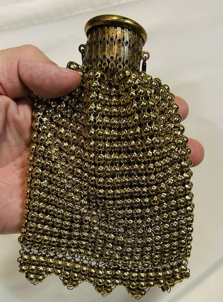 Antique Whiting & Davis Beggars Bag Gate Top Purse Rare! - Image 3 of 4