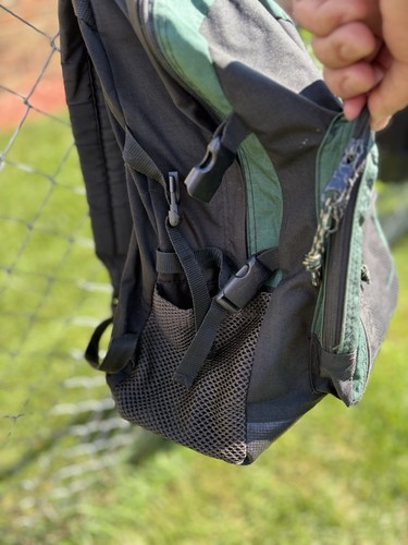 1990’s Vintage OUTDOOR PRODUCTS Forest Green Backpack Hiking Camping Pockets USA - Picture 5 of 9