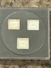 (3) Geiger 1 Gram Silver Square Bar .999 Fine Silver Germany Lot Of 3