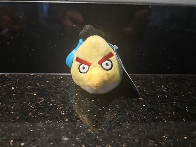 Angry Birds Yellow Bird Plush Backpack Clip On Keychain Commonwealth Toys New