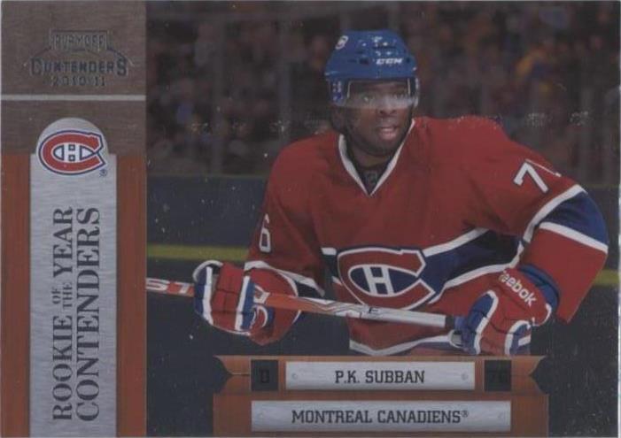 2010-11 Panini Playoff Contenders - P. K. Subban #13 - 1 of 1