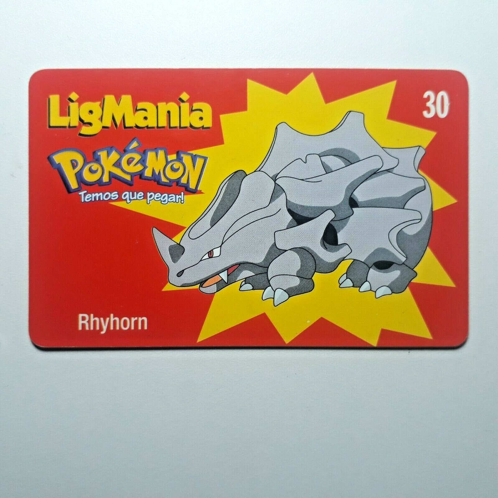 Rhyrorn Phone Card Pokemon Rare Ligmania 18/30 - Brazil 2000