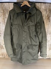 Didriksons Coat Jacket Khaki Storm System Hooded Sweden Uk Mens Size Small S/m
